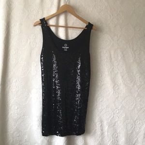 Old Navy black sequin tank